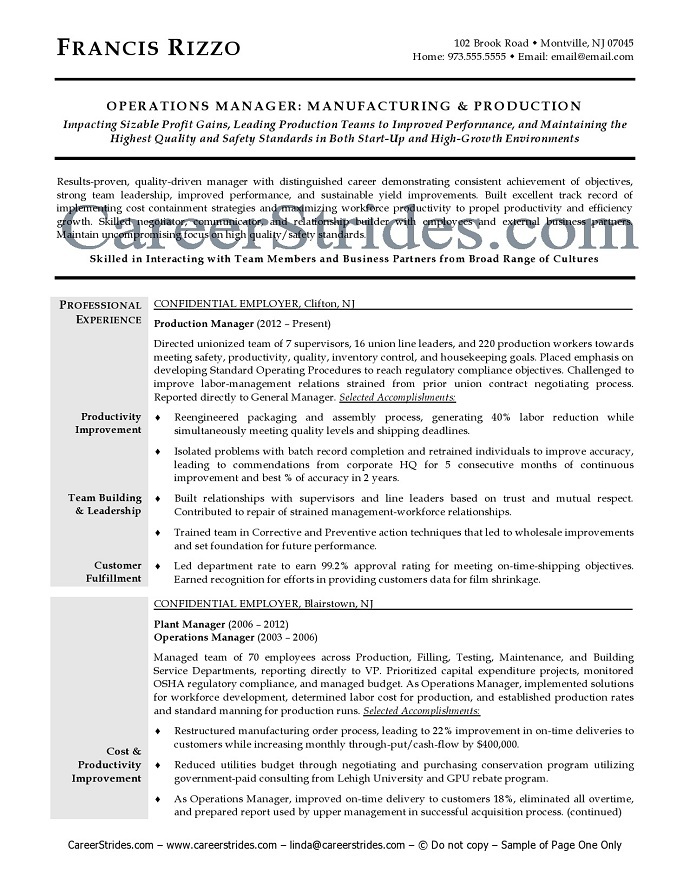 executive resume